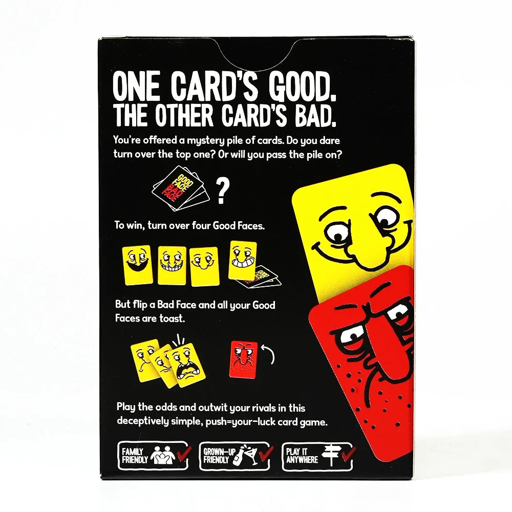 Good Face Bad Face Card Game Hilarious Party Travel Game Card Variety Board Game for Family Party Grimace Masks for Child Adult Valentines Gift