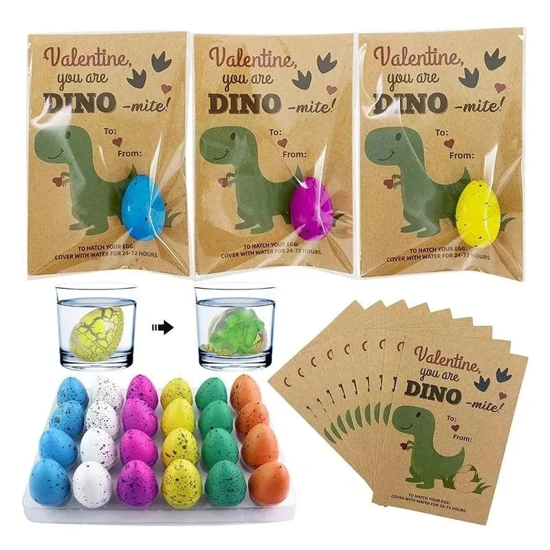 New 2023 Gift Magic Hatching Growing Dinosaur Egg Treat Kids Birthday Party Favor Baby Shower Guest Gift Pinata Educational Toys Valentines Gift