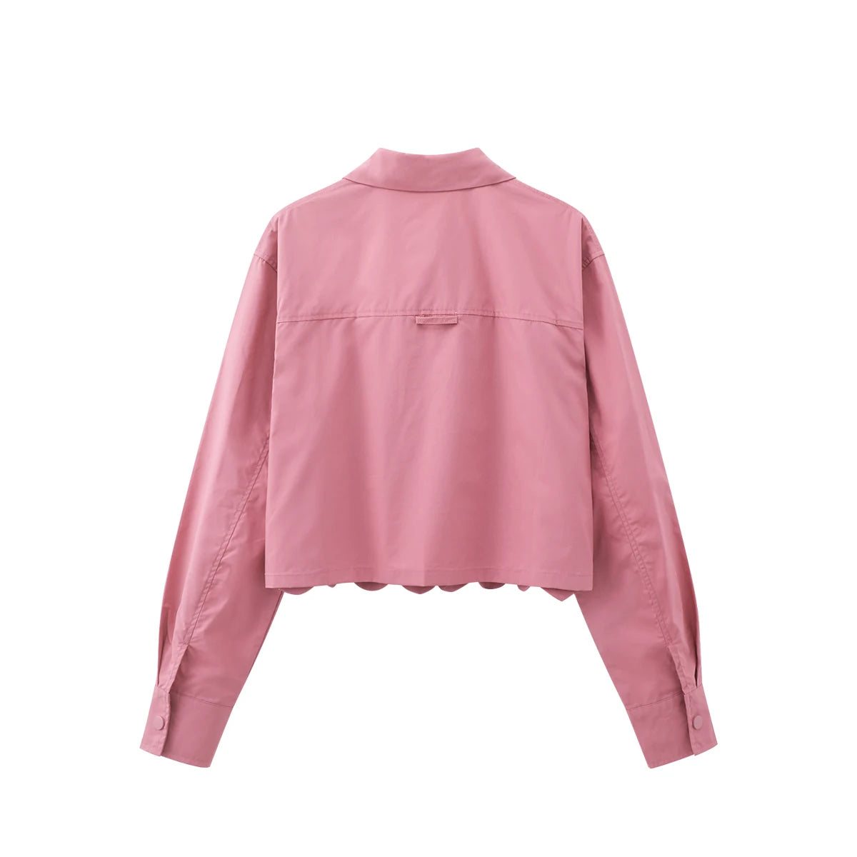 Fall Winter Women Korean Fashion Crop Shirts Long Sleeve 2000s Aesthetic Design BlousesY2k Shoujo Girl Mori Solid Color Blusas