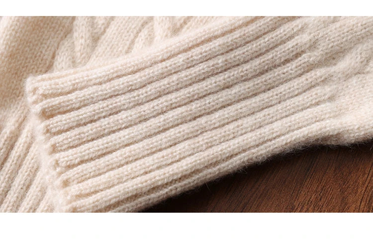 Women Wool Cashmere Gloves Cable Knit Touchscreen Finger Hole Winter Autumn Warm Wrist Length Classic Gloves Female Mitten