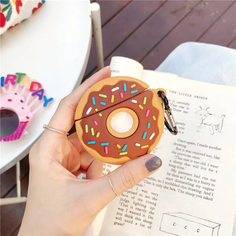 3D Donut Silicone Earphone Case For Airpods Pro Cute Cartoon Luxury Box Cover For Airpods 1/2 Headphone Case For Airpods 3 2021