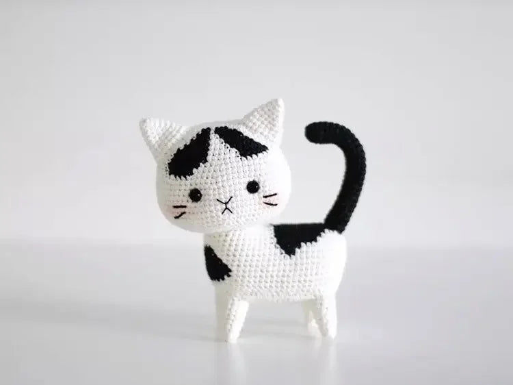 Beginners Handmade Crochet Diy Cat Material Bag Unpack Boredom By Hand Knitting Diy Wool Crochet Cute Cat Pendant Keychain