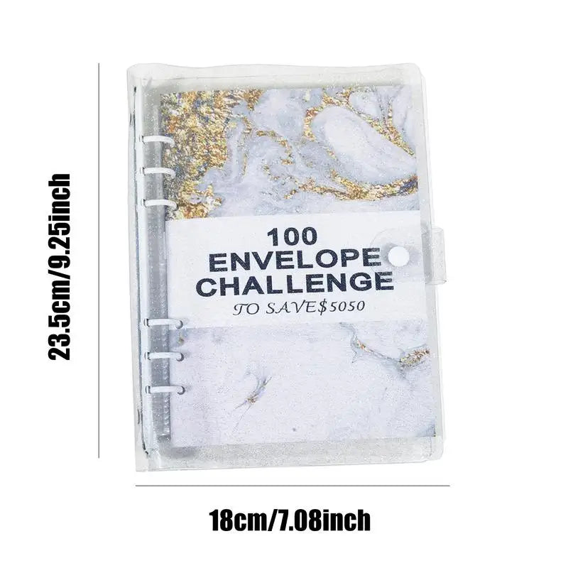 100 Envelopes Money Saving Challenge Budget Book Binder For 100-Days Cash Envelopes System Easy And Fun Way To Save 5 050