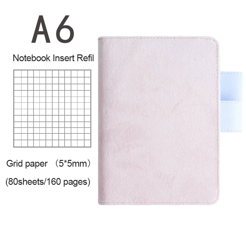 Fromthenon Fabric Cover Notebook Grid Lined Blank Paper Journals A5A6 Japanese Hobo Planner Diary notepad Stationery