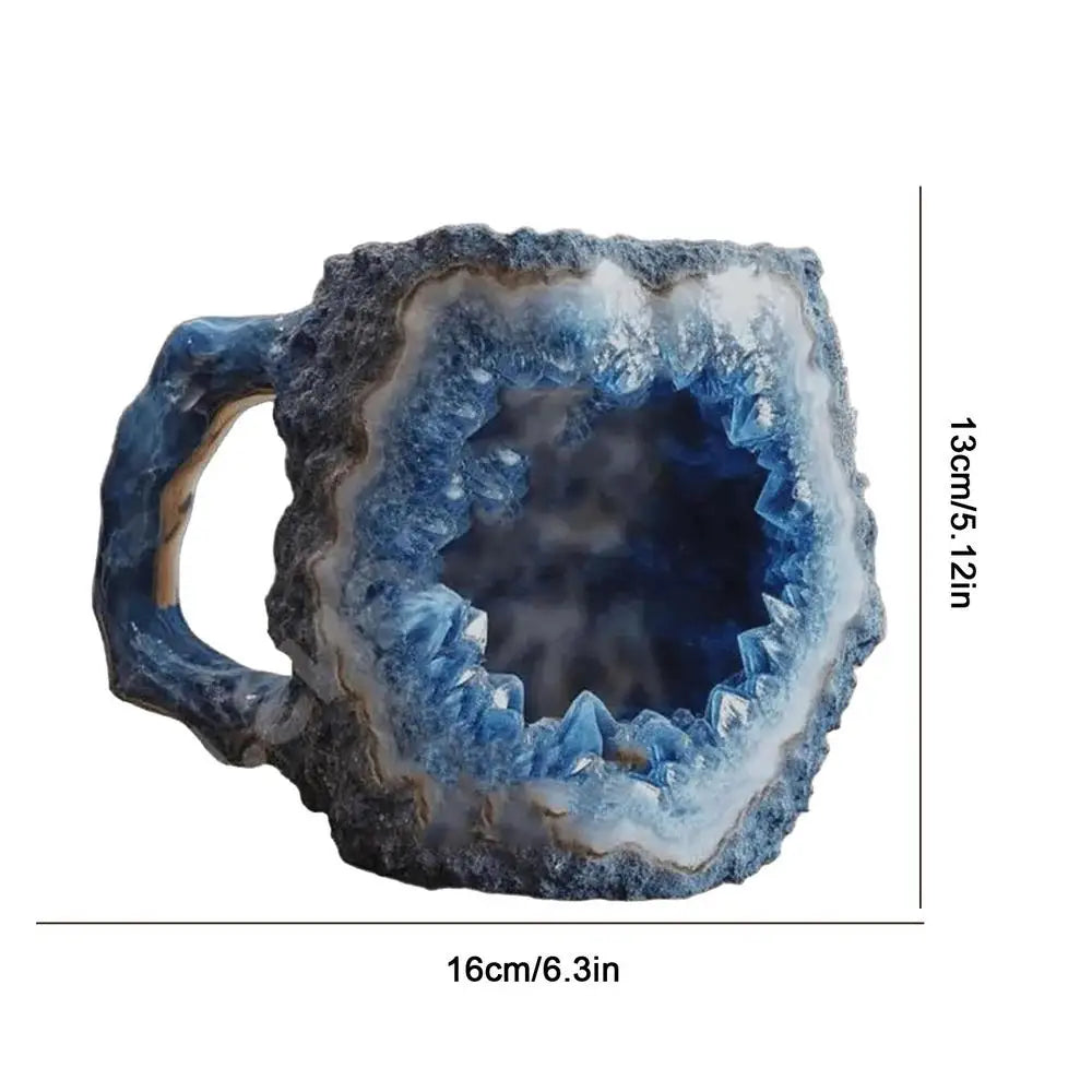 Resin Tea Cup Imitation Crystal Look Agate Crystal Texture Coffee Mug Agate Texture Hot Cold Water Cup For Boys Girls