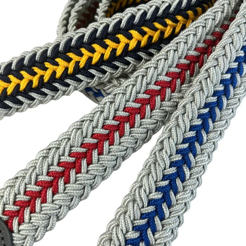 Braided Stretchy Golf Belt for Men and Women Colorful Canvas Elastic Belt for Casual Pants and Jeans