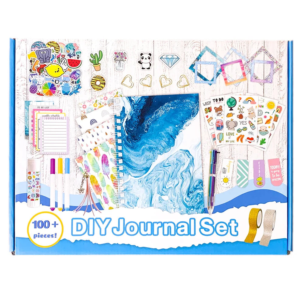 100PCS DIY Journal Kit For Girls Diary Supplies Stationery Set Cute Creativity Arts And Crafts For Teens Scrapbook Birthday Gift