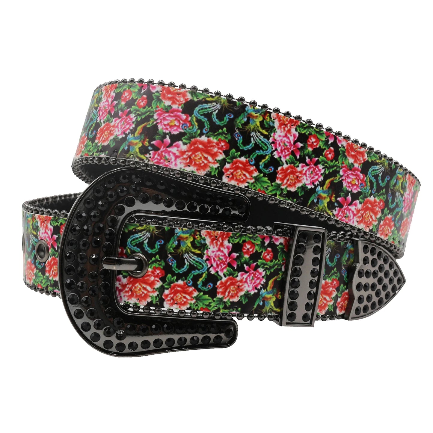 Printing  Rhinestone Western Belt Fashion Luxury Studded Belts for Men Strap Diamond White Belts Cowgirl Cowboy For Jeans