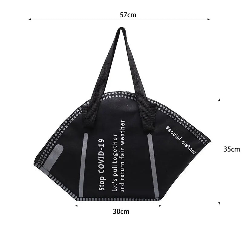 Mask Bag With Shoulder Strap Ladies Shopping Bags Unique Design Trendy Female Bags Money Storage Tote Size Small SizeL