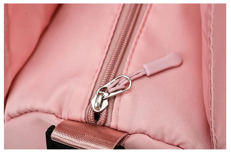 Women Large Capacity Travel Handbag Casual Multi Layer Pockets Shoulder Bag Girls Sports Yoga Luggage Storage Duffle Pack Tote