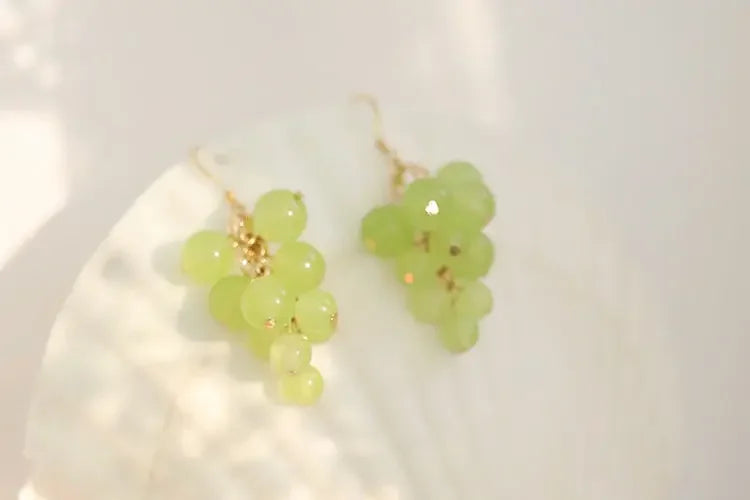 Серьги Женские Fashion Grape Earrings For Women Simple Cute Fruit Drop Dangle Hook Earring Party Trendy Jewelry Accessories Gift