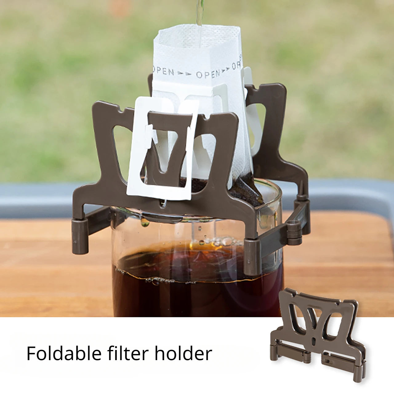 Coffee Filter Holder Portable Reusable Outdoor Tea Filters Dripper Baskets Disposable Ears Drip Paper Bags Shelf Coffeeware