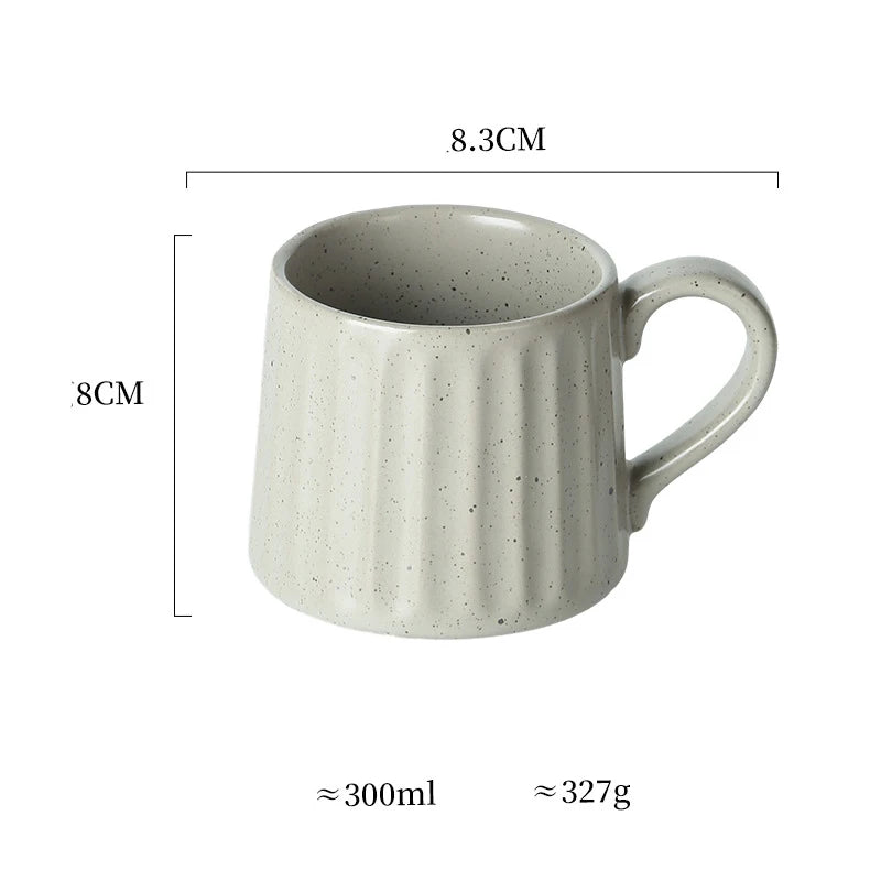 Ceramic Coffee Cup Set European American Roman Ear Hanging Flower Cups Restaurant Office Commercial Mugs Cup Plate Wholesale