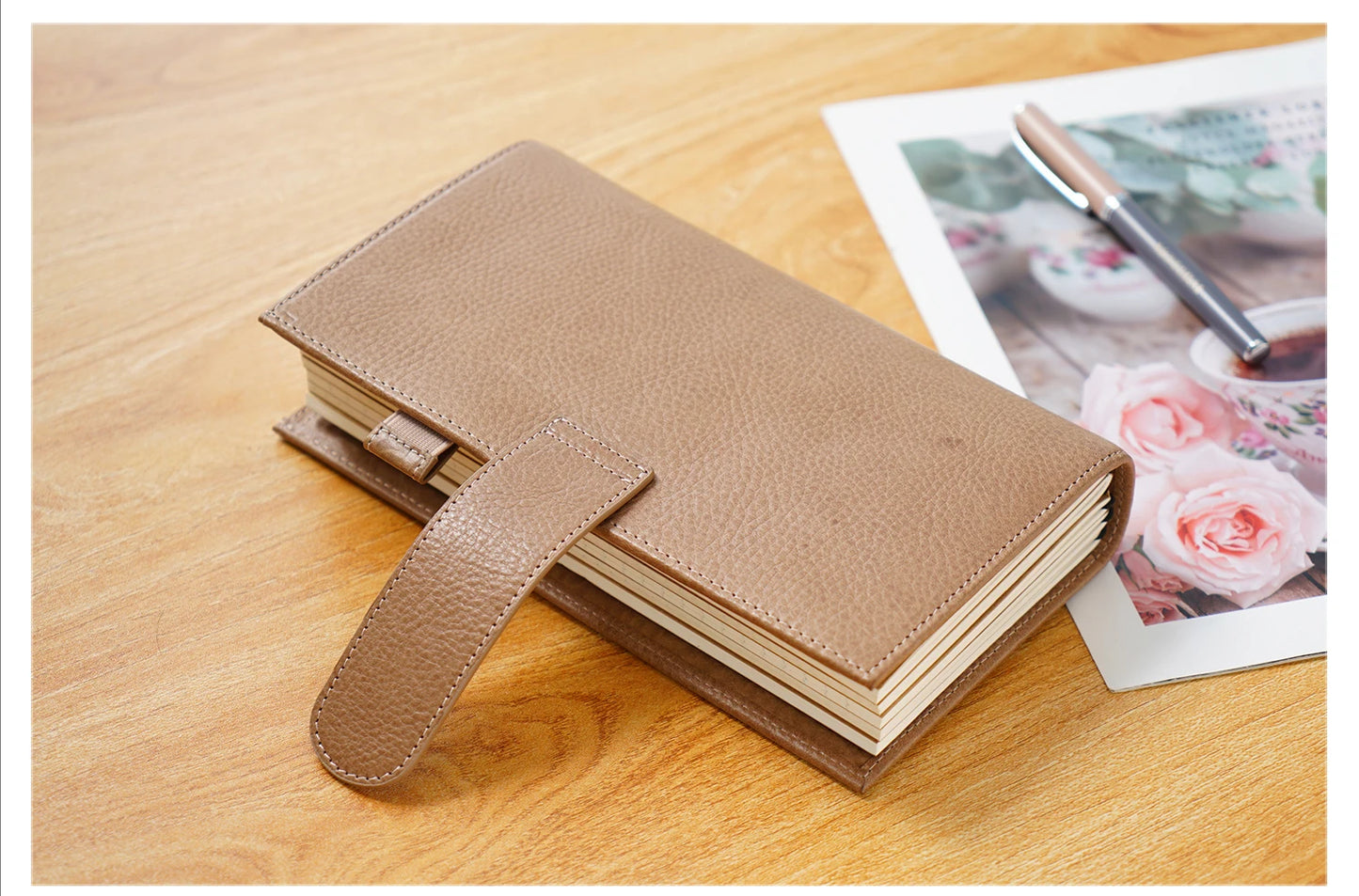 Moterm Travel Notebook Journal Companion Standard Planner Vegetable Tanned Leather Genuine Cowhide Organizer Diary