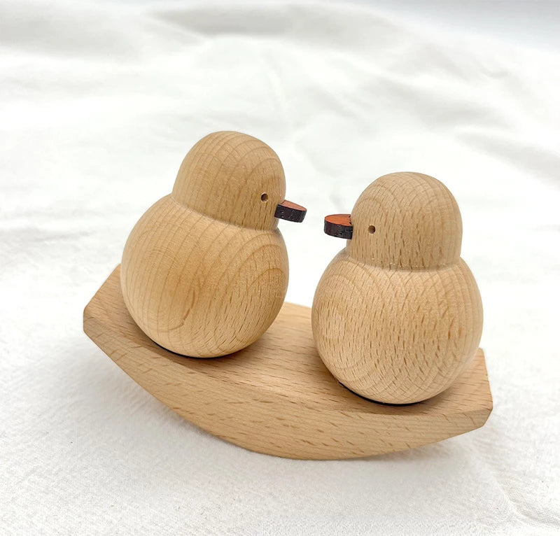 Creative Couple Decoration Office Desktop Wooden Style Wooden Duck Friendship Birthday Valentine's Day Modern Memorial Day Valentines Gift