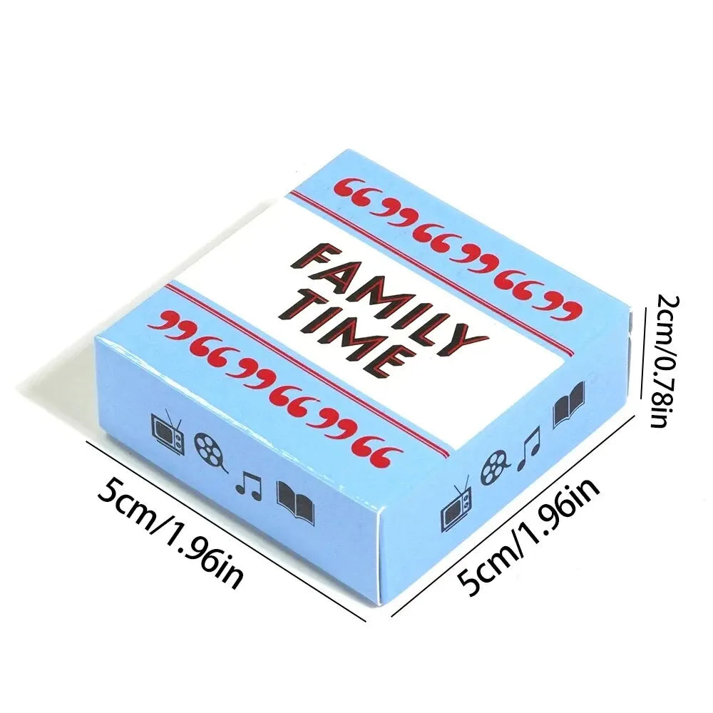 Table Card Game for Family Gatherings 50 Conversation Cards After Dinner Amusements Game Portable Camping and Holiday Games