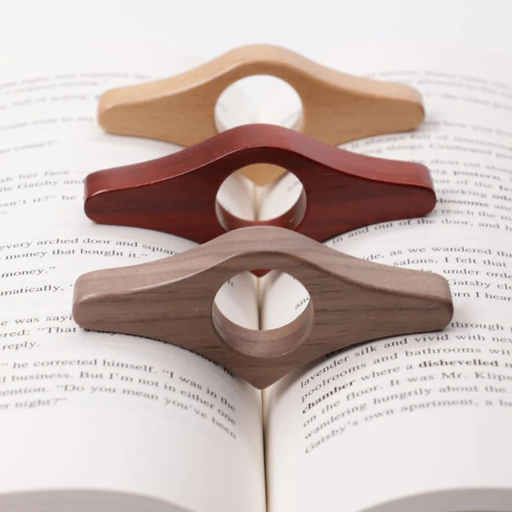 Hot Wooden Thumb Bookmark One Hand Reading Bookmarks Rings Book Page Holder Accessories For Readers Funny Gifts