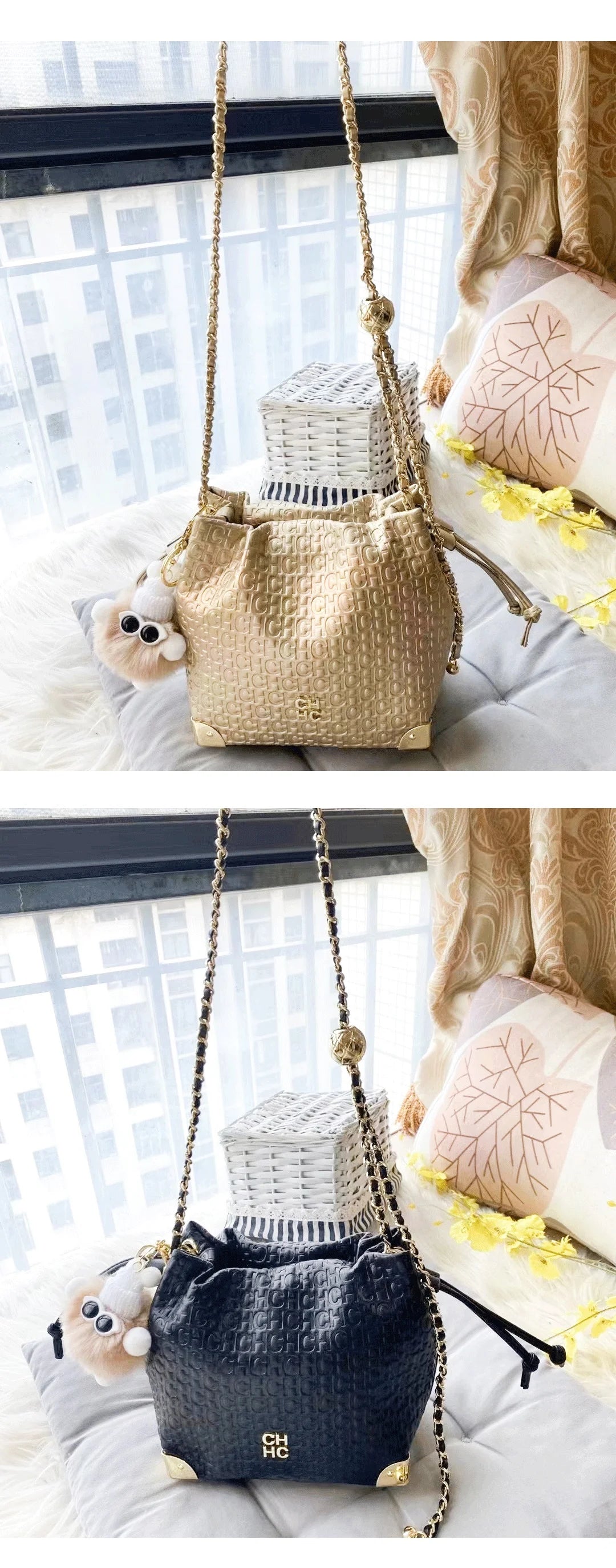 CH Fashion Bucket Bag Design Sense Hundred Brand Elegant Crossbody Women's Bag Letter Design Women's Bag With Shopping