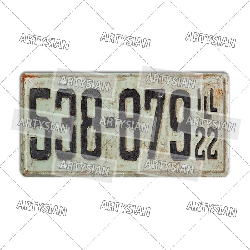 US Metal Plaque Retro Truck Number Plate Mississippi West Virginia Maine Illinois Idaho Iowa Pennsylvania Decorative Metal Sign