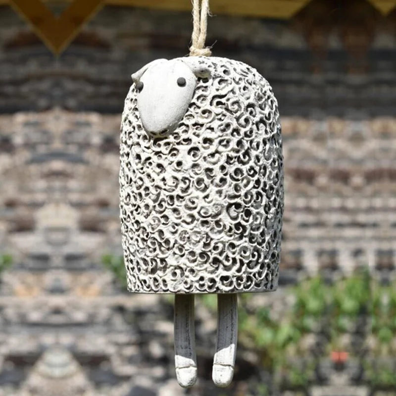 Beautiful Rustic Animal Wind Chimes Room Decoration Cute Chimes Wind Bell Animal Resin Garden Metal Door Outdoor Decor Pendantss