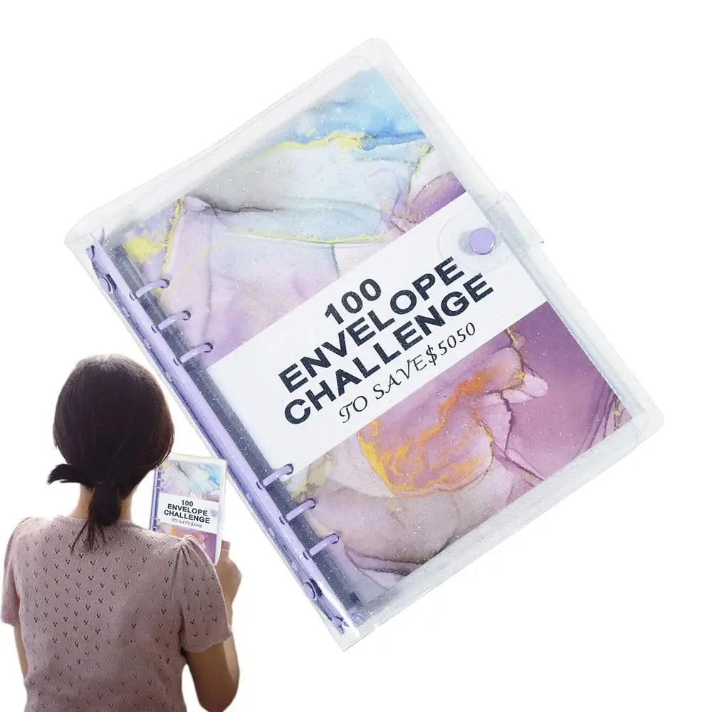 100-envelope Savings Challenge Binder Budget Book Binder For 100-Days Cash Envelopes System Easy And Fun Way To Save 5 050