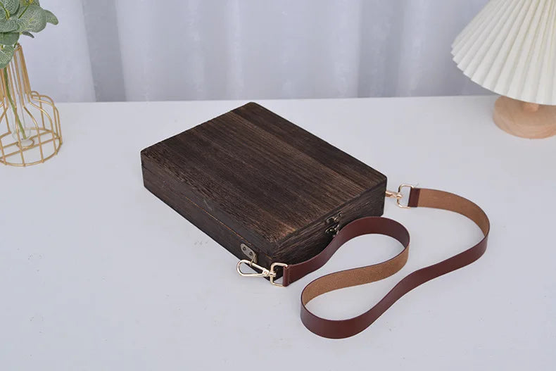 Writers Messenger Wood Box A5 Wooden Retro Trend Shoulder Bag Postman Outdoor Briefcase Art Supplies Box Home Decor Storage Box