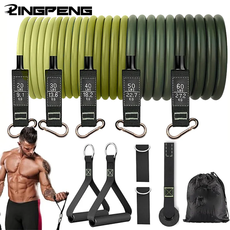 Fitness Resistance Rubber Band Yoga Elastic Band Upgrade Training Bar Set  Pilates Training Exercise Fitness Equipment Pull Rope