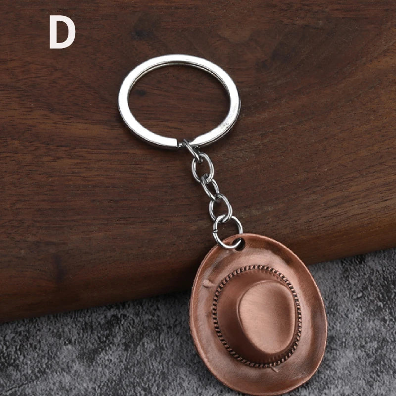 1pcs bronze hat retro western cowboy pendant key pendant