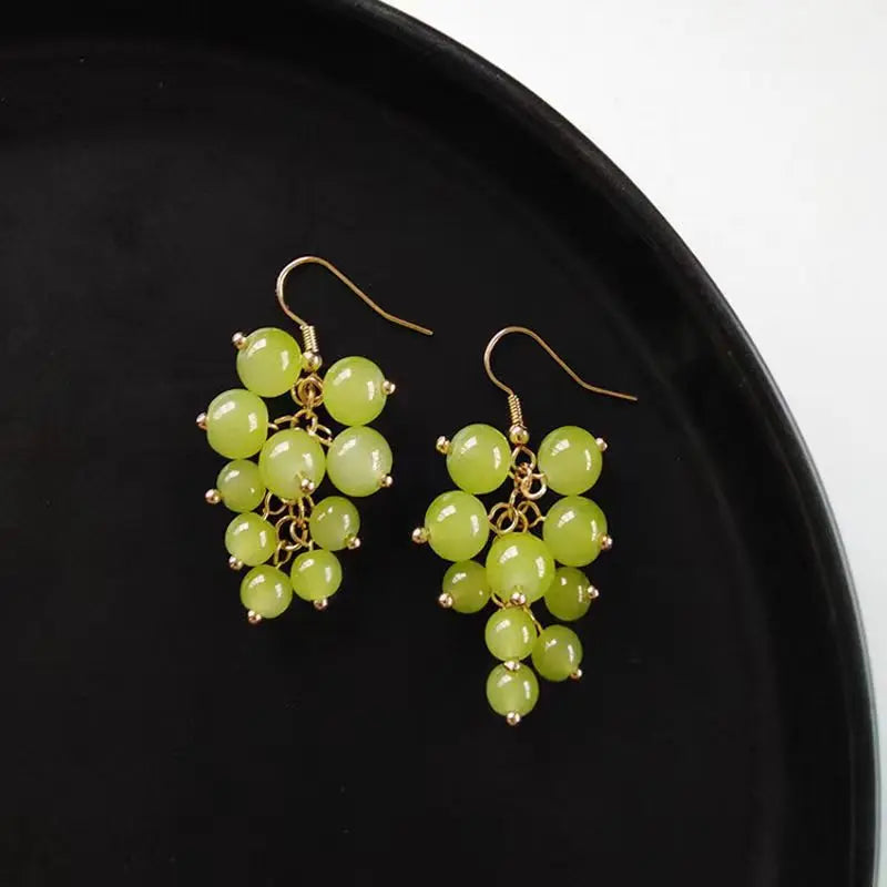 Серьги Женские Fashion Grape Earrings For Women Simple Cute Fruit Drop Dangle Hook Earring Party Trendy Jewelry Accessories Gift