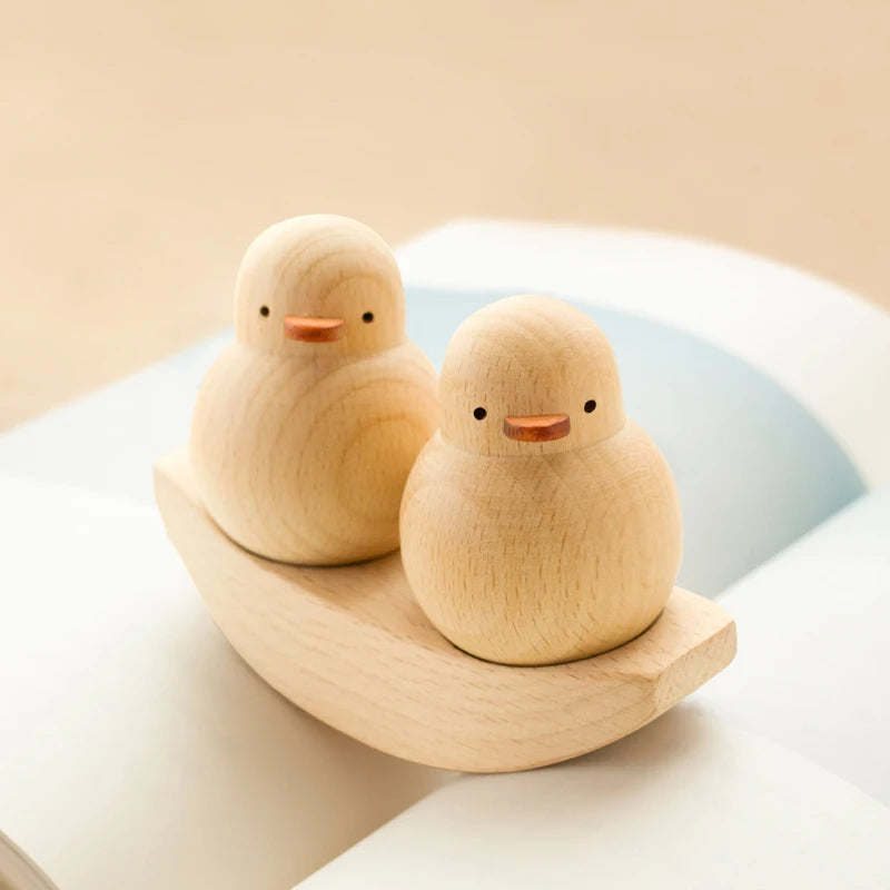 Creative Couple Decoration Office Desktop Wooden Style Wooden Duck Friendship Birthday Valentine's Day Modern Memorial Day Valentines Gift