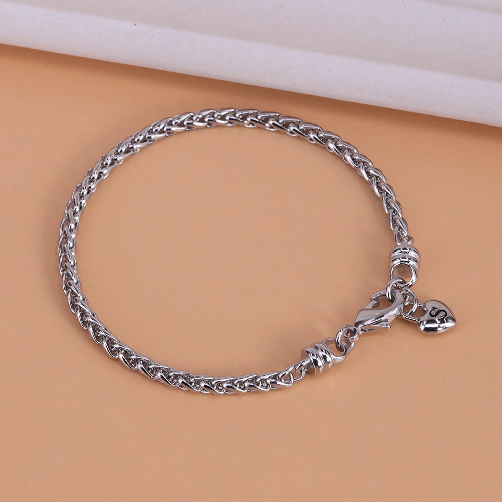 New 925 Silver Gold Color Geometric Beads Adjustable Punk String Bracelet For Woman Girl Fashion Jewelry Gift Dropship Wholesale