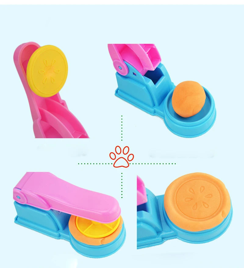 DIY Playdough Clay Plasticine Tools Set Cute Noodle Machine Mould Playdough Playsets for Kids Noodle Maker Kitchen Toy Gifts