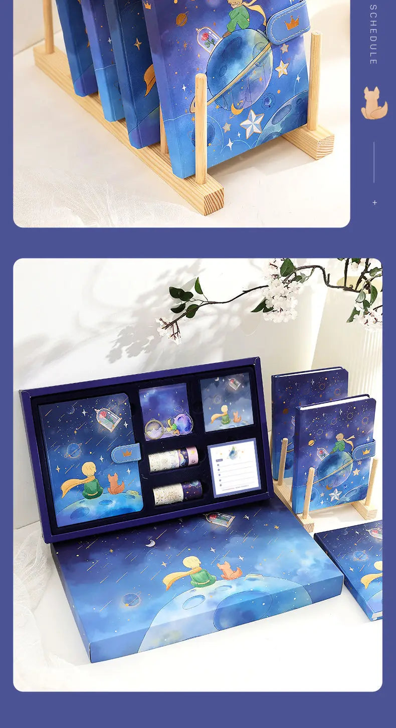 The Little Prince Guardian of Rose Sunset Appointment book Weekly Daily Schedule agenda A5 journal diary notebooks gift box set