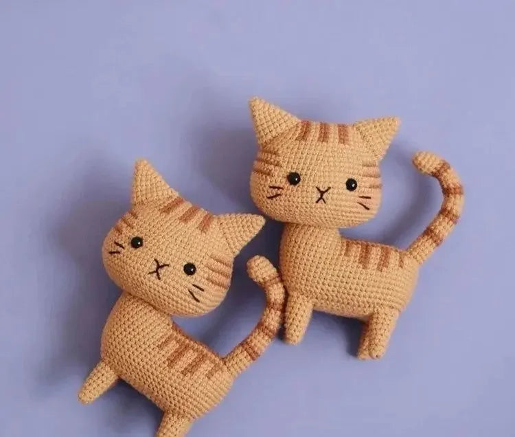 Beginners Handmade Crochet Diy Cat Material Bag Unpack Boredom By Hand Knitting Diy Wool Crochet Cute Cat Pendant Keychain