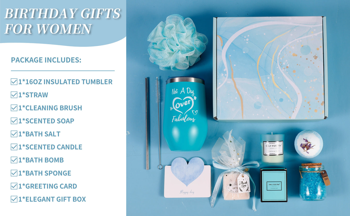 Birthday Gifts for Women, Valentine's Day Gifts: Women Self-Care Basket Rose Relaxing Spa Gift Basket Get Well Soon Gift Luxury Flannel Blanket for Mom, Sister, Wife, Girlfriend - Gifts for Women
