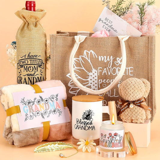 Mothers Day Gifts For Grandma, Grandma Gifts, Nana Gigi Grandma Birthday Gifts Box from, Grandma Coffee Mug Beach Travel Bag Set