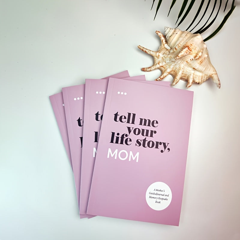 [A Guided Memory Book for Parents] Tell Me Your Life Story, Mom: A Guided Memory Book for Parents to Share Their Journey and Love, English Edition, Paper Material, for Daily Office Supplies, Journal Diary Notebook