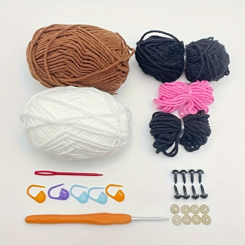 Crochet Kit For Beginners, All In One For Crochet Starter DIY With Step-by-Step Video Tutorials (Coffee Cup)