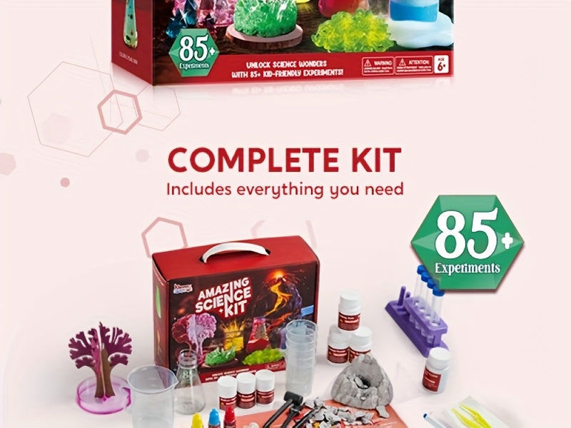 85+ Exciting Science Experiments Kit Toy for Kids: Synthetic Gemstone Digging, Crystal Growing Tree & STEM Lab Activities - Ultimate Educational Gift for Kids Ages 6-12 (Easter/Christmas/Birthday)