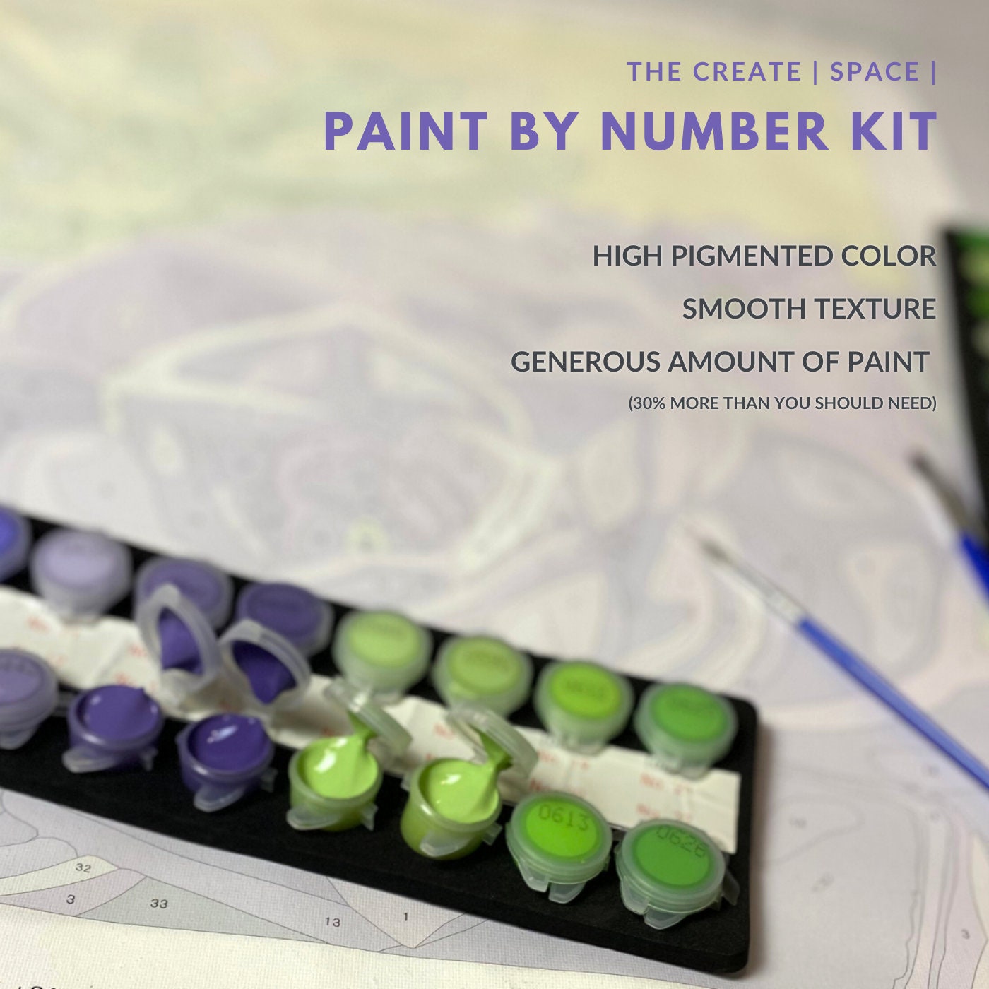 Noble Bison PBN - 24 Color Paint by number kit Paint by Numbers for Adults, Great Gift for Creatives, Best Screenless Hobby