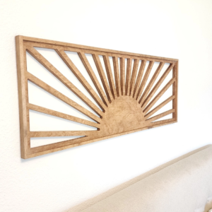 Framed Wood Sunburst Wall Art
