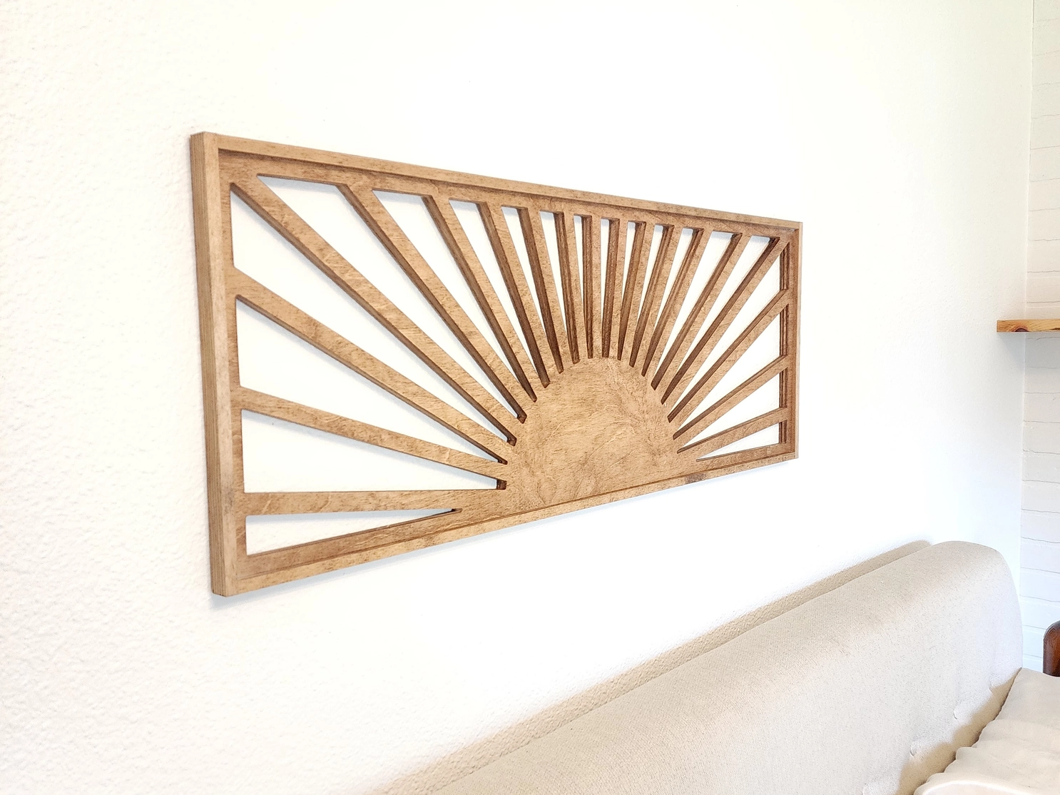 Framed Wood Sunburst Wall Art