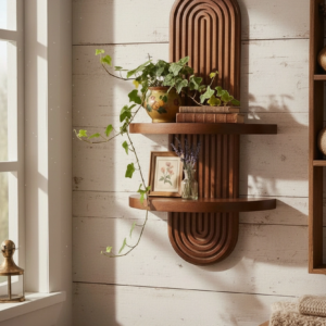 Arched Wood Wall Shelf Mcm